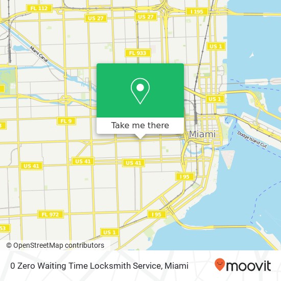 Mapa de 0 Zero Waiting Time Locksmith Service