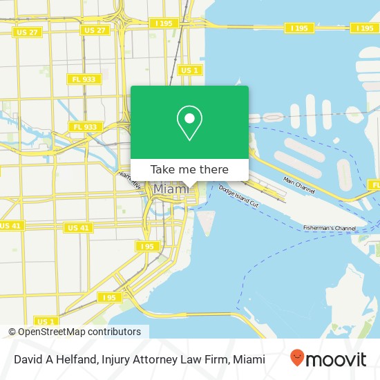 Mapa de David A Helfand, Injury Attorney Law Firm