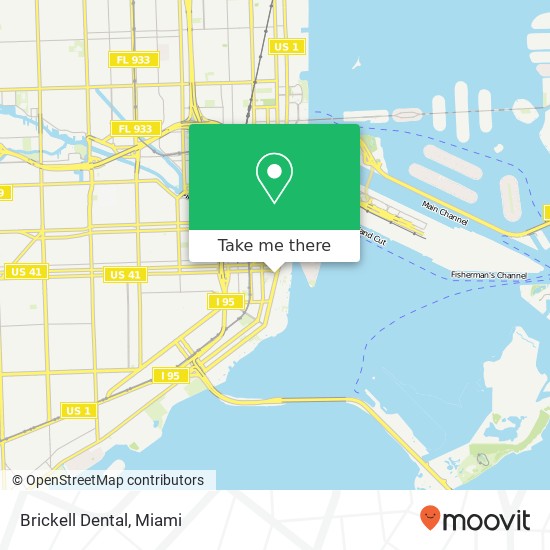 Brickell Dental map