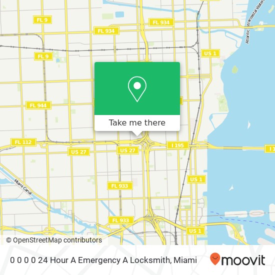 Mapa de 0 0 0 0 24 Hour A Emergency A Locksmith