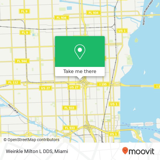 Weinkle Milton L DDS map