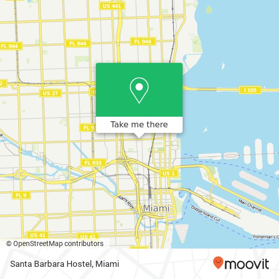 Santa Barbara Hostel map