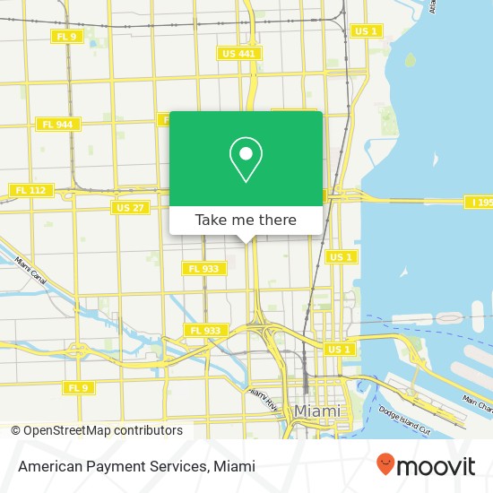 American Payment Services map