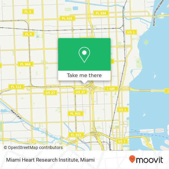 Mapa de Miami Heart Research Institute