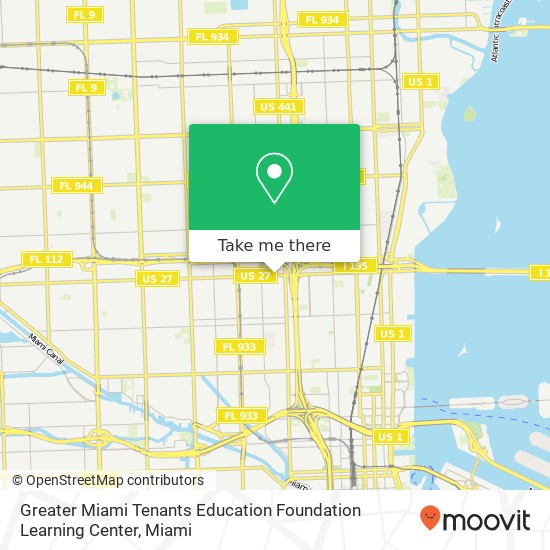 Mapa de Greater Miami Tenants Education Foundation Learning Center