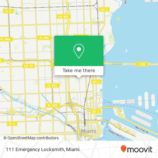 111 Emergency Locksmith map