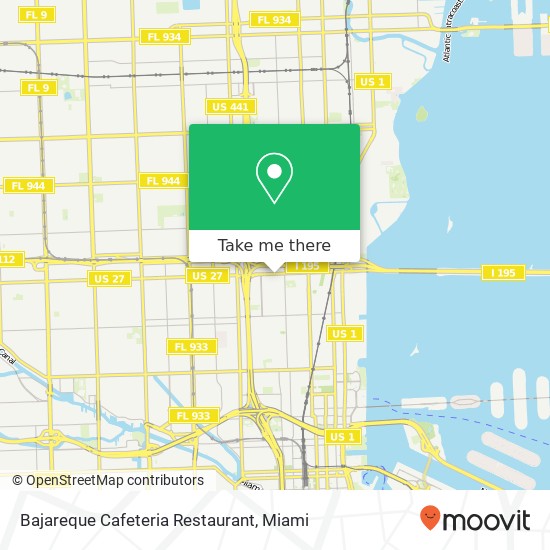 Mapa de Bajareque Cafeteria Restaurant