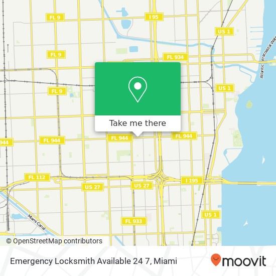 Mapa de Emergency Locksmith Available 24 7