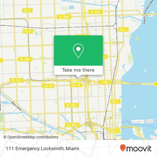 111 Emergency Locksmith map