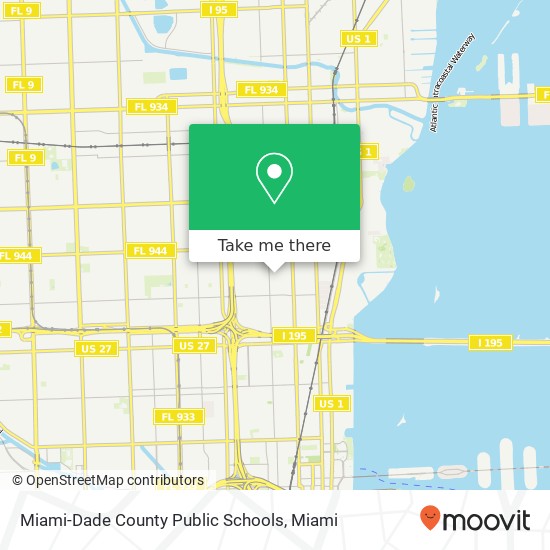 Mapa de Miami-Dade County Public Schools