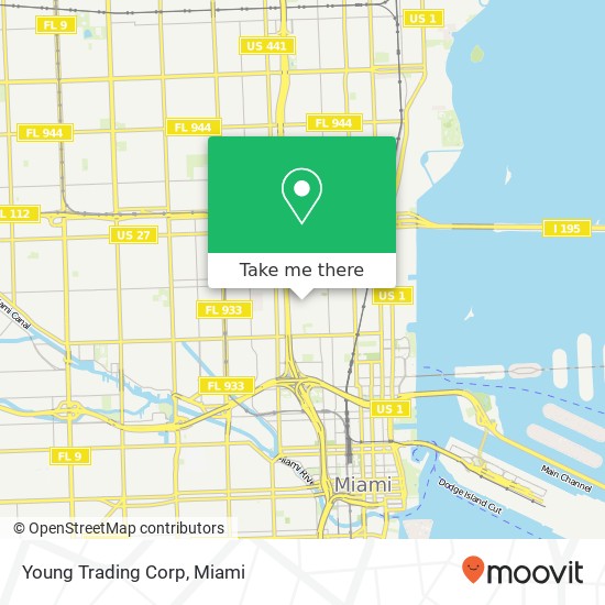 Young Trading Corp map