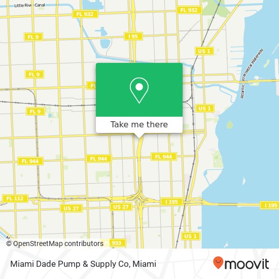 Miami Dade Pump & Supply Co map
