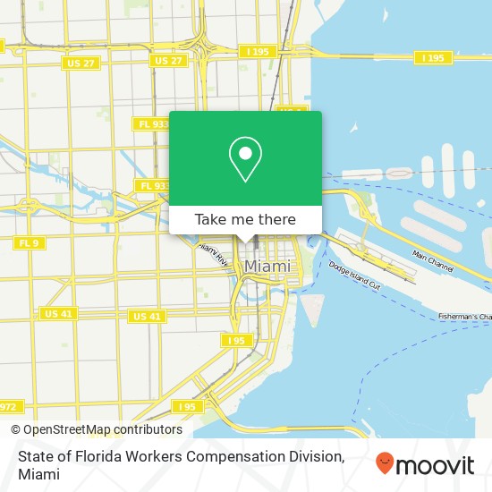 State of Florida Workers Compensation Division map