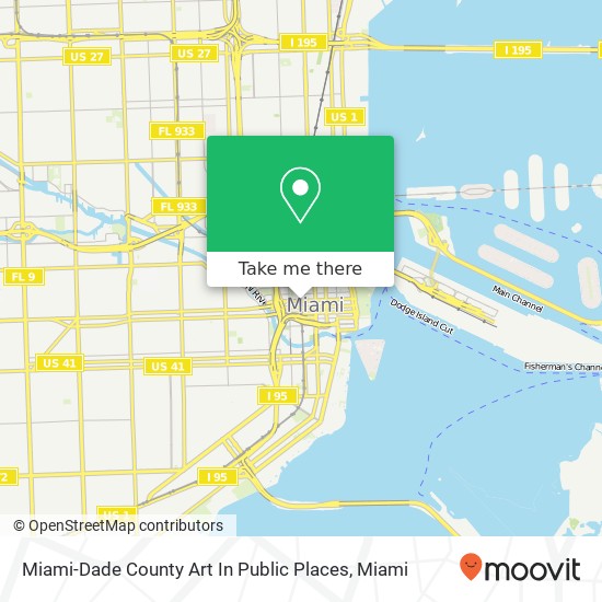 Mapa de Miami-Dade County Art In Public Places