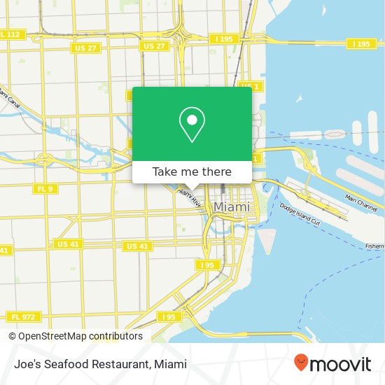 Mapa de Joe's Seafood Restaurant