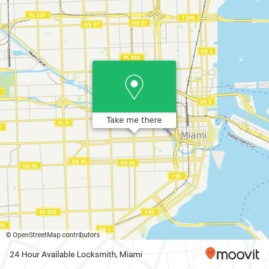 24 Hour Available Locksmith map