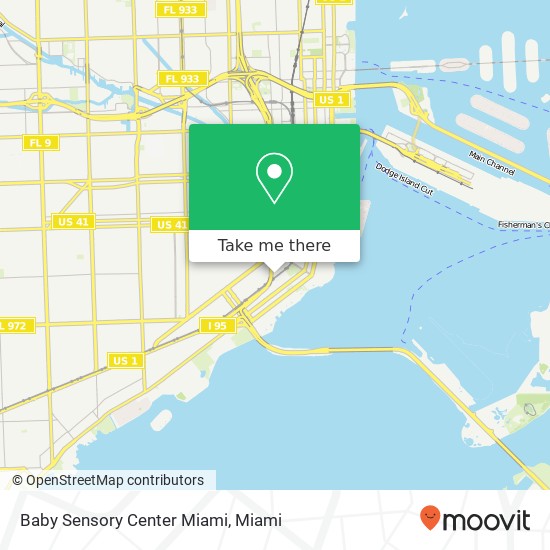 Mapa de Baby Sensory Center Miami