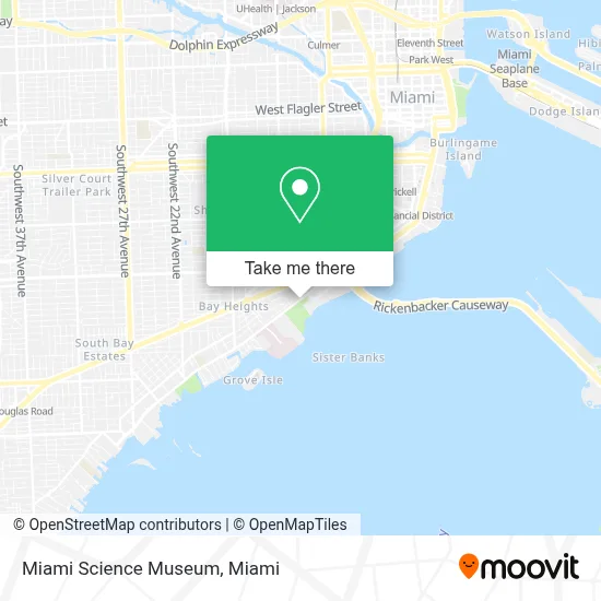 Miami Science Museum map