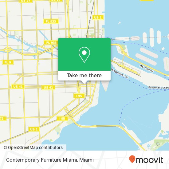 Contemporary Furniture Miami map