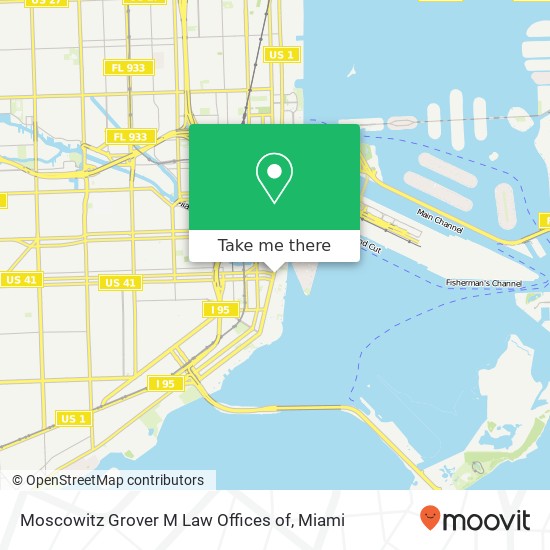 Moscowitz Grover M Law Offices of map