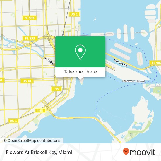 Flowers At Brickell Key map