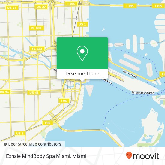 Exhale MindBody Spa Miami map