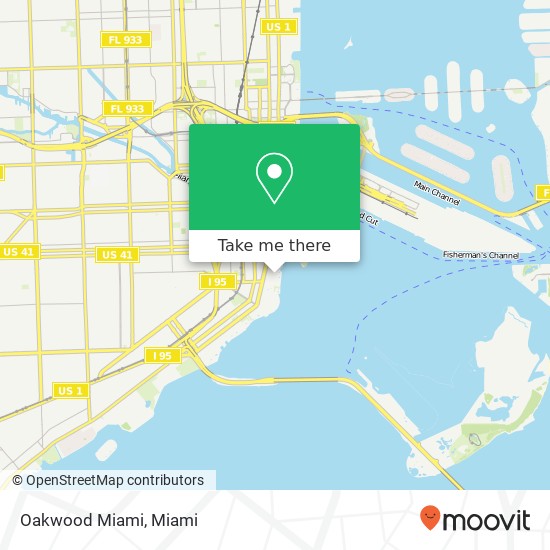 Oakwood Miami map