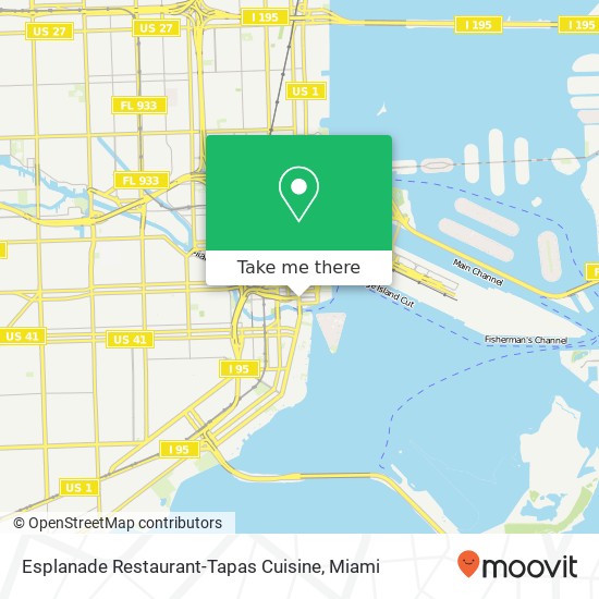 Mapa de Esplanade Restaurant-Tapas Cuisine