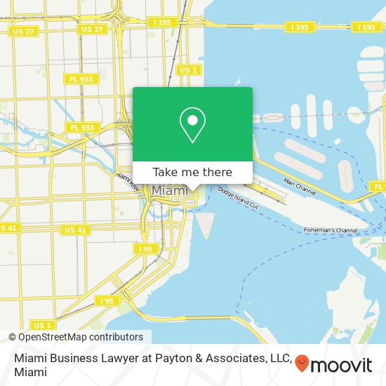 Mapa de Miami Business Lawyer at Payton & Associates, LLC