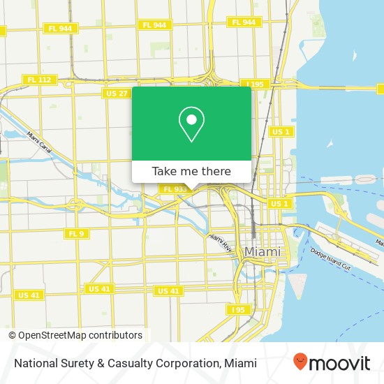 Mapa de National Surety & Casualty Corporation