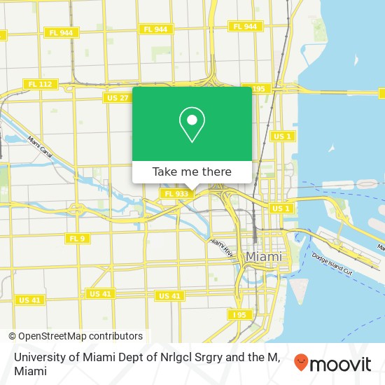 University of Miami Dept of Nrlgcl Srgry and the M map