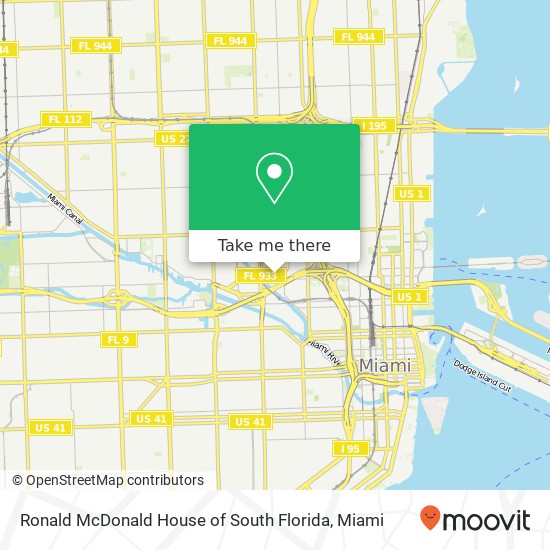 Ronald McDonald House of South Florida map