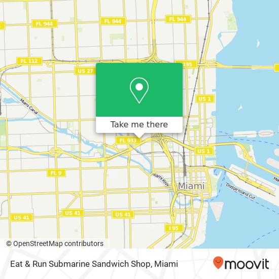 Mapa de Eat & Run Submarine Sandwich Shop
