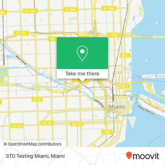 STD Testing Miami map