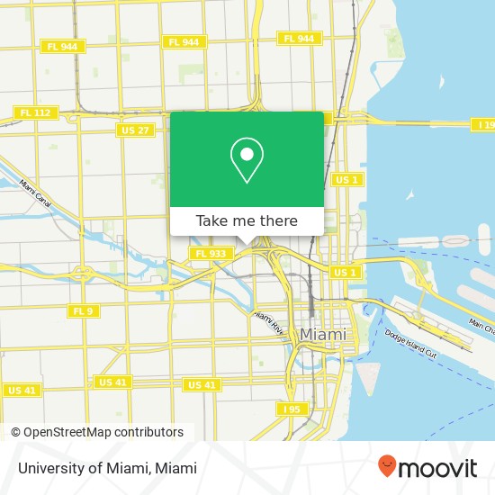 University of Miami map