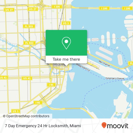 7 Day Emergency 24 Hr Locksmith map