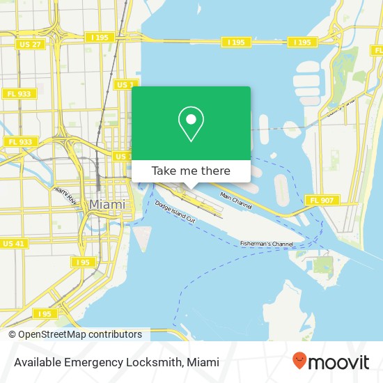 Mapa de Available Emergency Locksmith