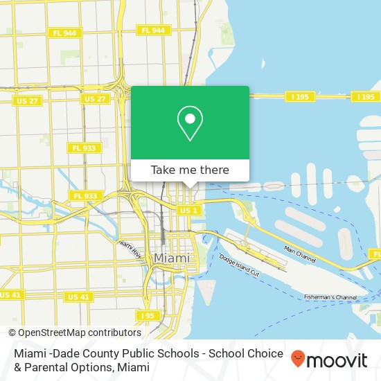 Mapa de Miami -Dade County Public Schools - School Choice & Parental Options