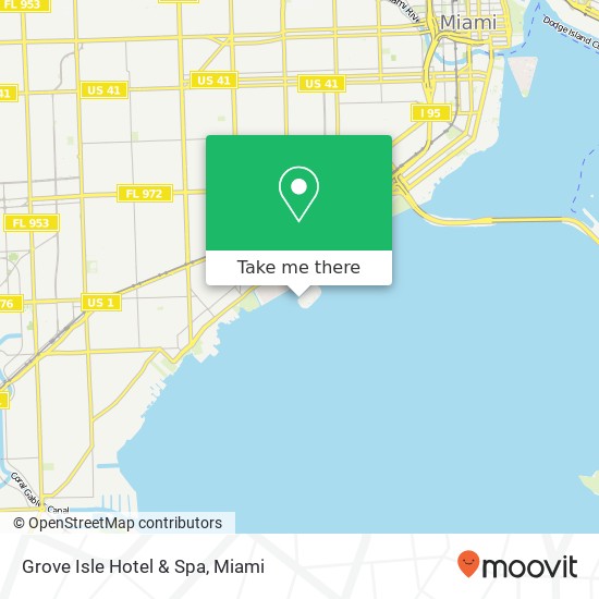 Grove Isle Hotel & Spa map