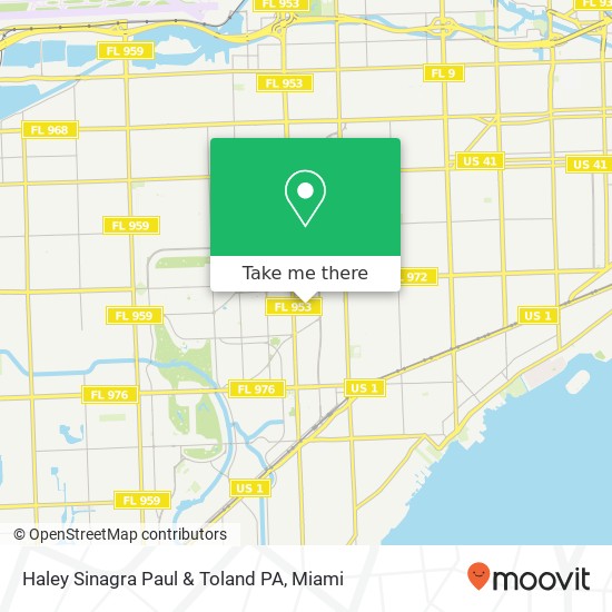 Mapa de Haley Sinagra Paul & Toland PA