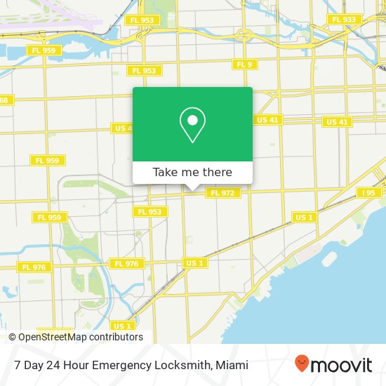 7 Day 24 Hour Emergency Locksmith map