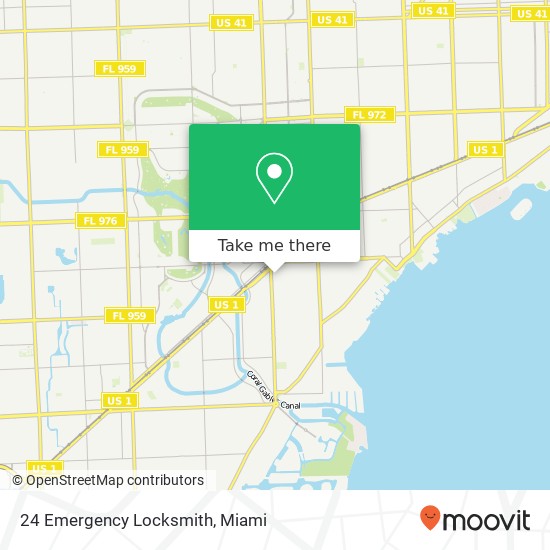 24 Emergency Locksmith map