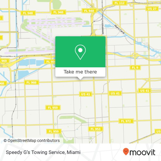Speedy G's Towing Service map