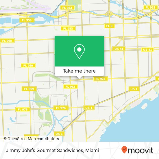 Jimmy John's Gourmet Sandwiches map