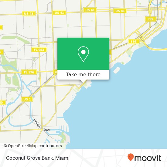 Coconut Grove Bank map