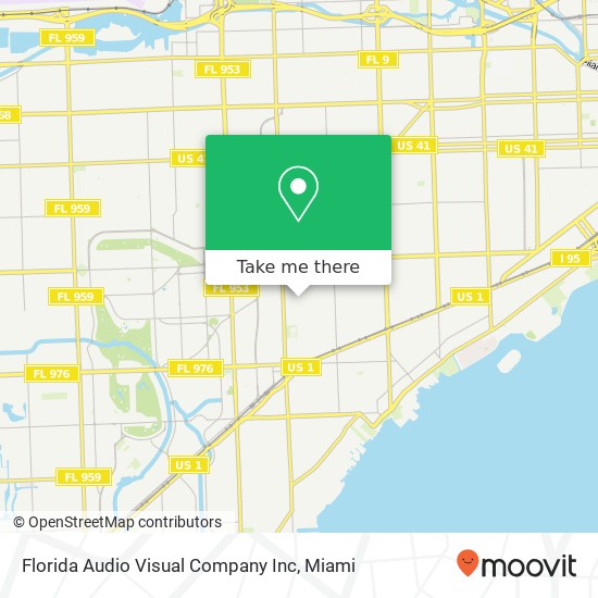 Mapa de Florida Audio Visual Company Inc