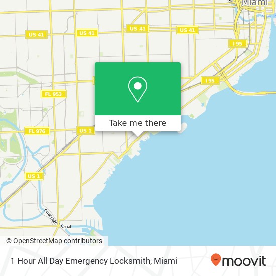 Mapa de 1 Hour All Day Emergency Locksmith