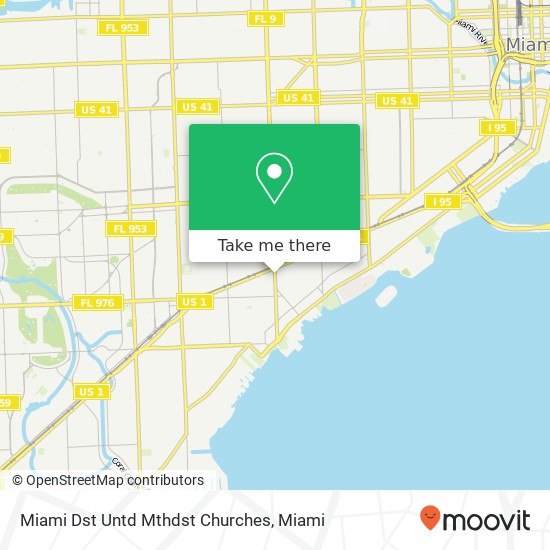 Miami Dst Untd Mthdst Churches map