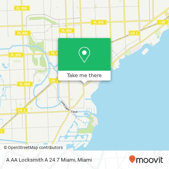 Mapa de A AA Locksmith A 24 7 Miami