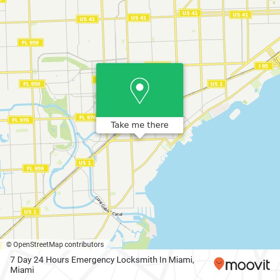 Mapa de 7 Day 24 Hours Emergency Locksmith In Miami